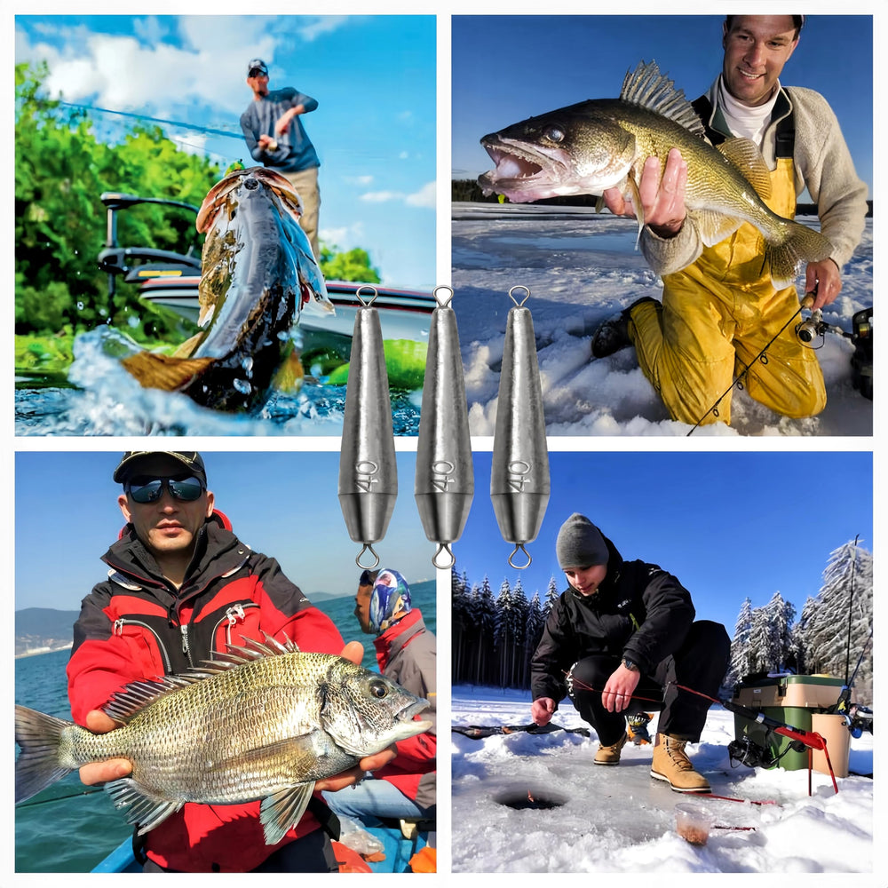 Weight enhances casting distance for pier, bank, and surf fishing