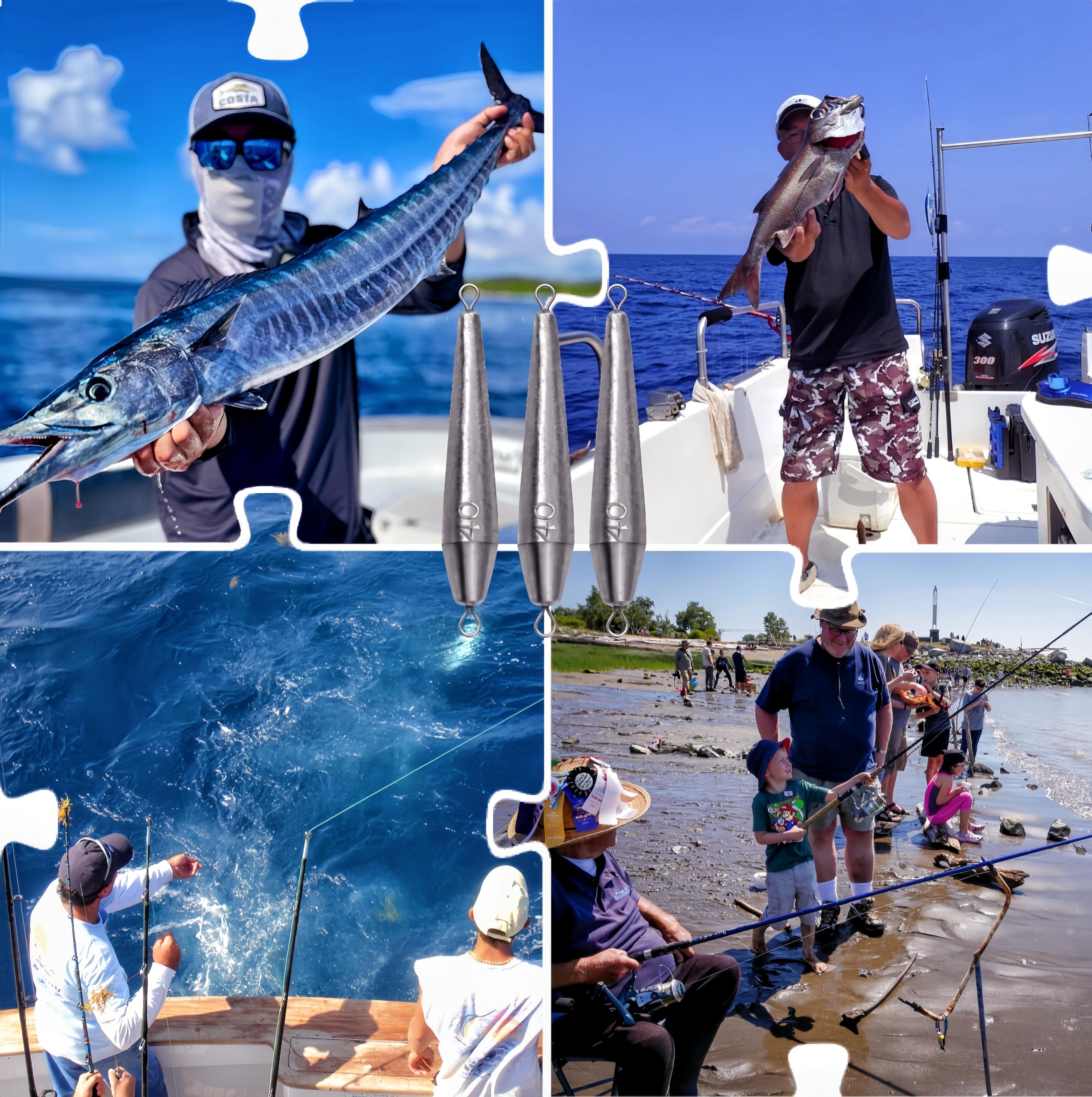 Versatile weight suitable for freshwater and saltwater use