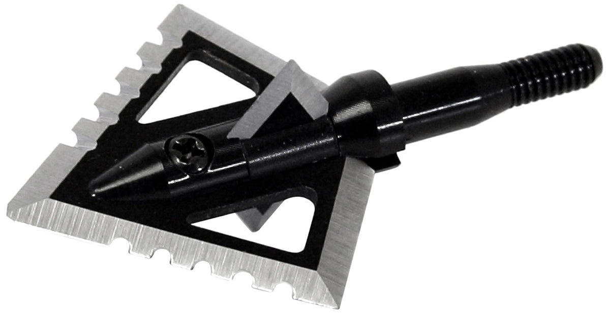 Magnus 4 Blade Hornet Ser-Razor Broadhead in black for precise cut-on-contact performance.