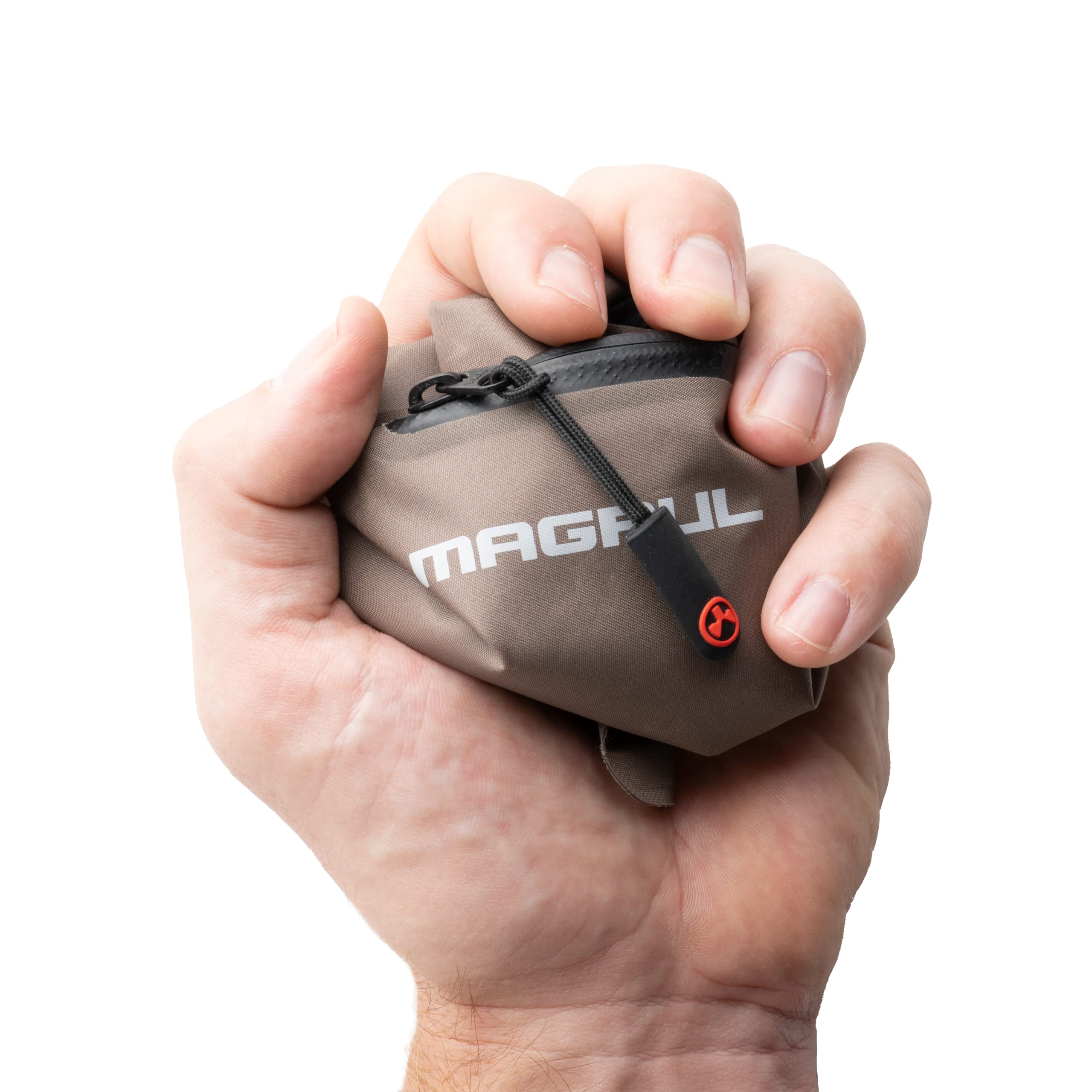 Magpul DAKA Lite Pouch carabiner attachment point enables secure setup.