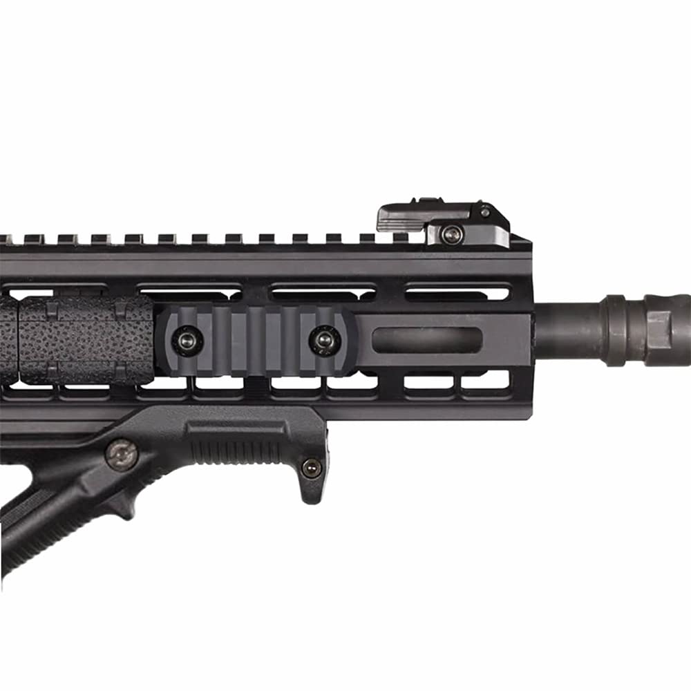 Magpul M-LOK rail beveled ends to reduce snagging