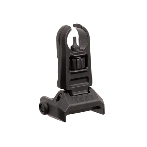 Close-up of MBUS Pro Hooded Front Sight post widths: .040" and .060".