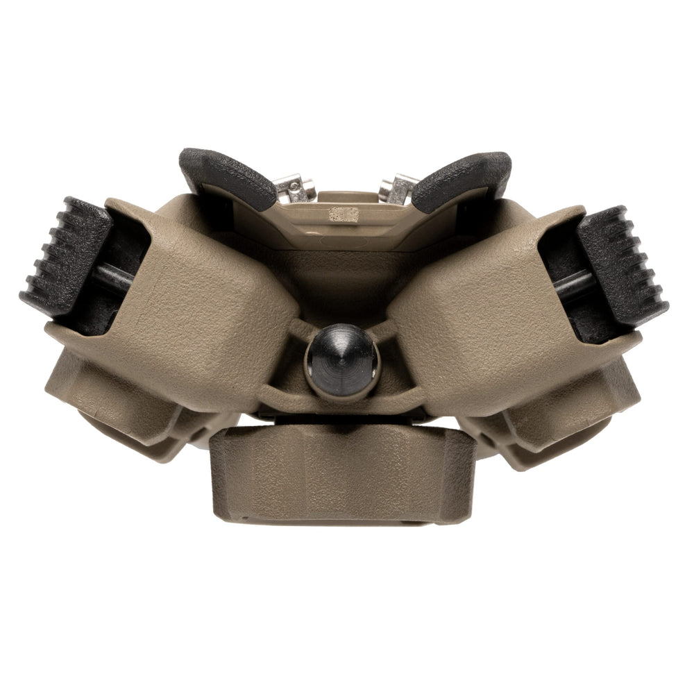Magpul MOE Bipod soft rubber feet grip varied ground surfaces.