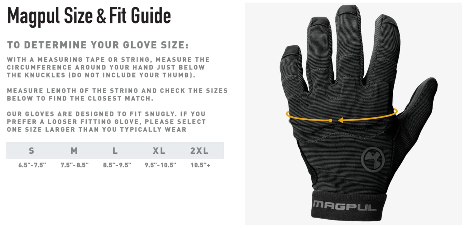 Magpul Patrol Glove 2.0 coyote wrap-pattern improves dexterity and grip