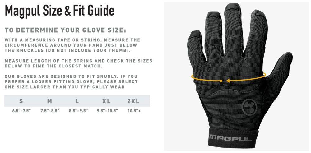 Magpul Patrol Glove 2.0 coyote wrap-pattern improves dexterity and grip