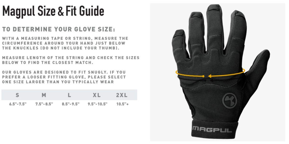 Magpul Technical Glove 2.0 reinforced pull-tab facilitates easy removal.