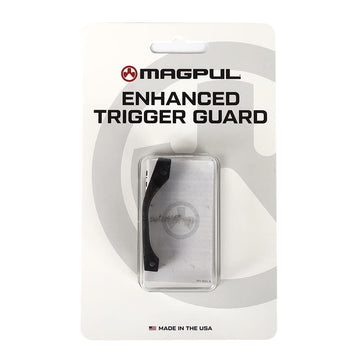 Black anodized aluminum trigger guard with mounting hardware