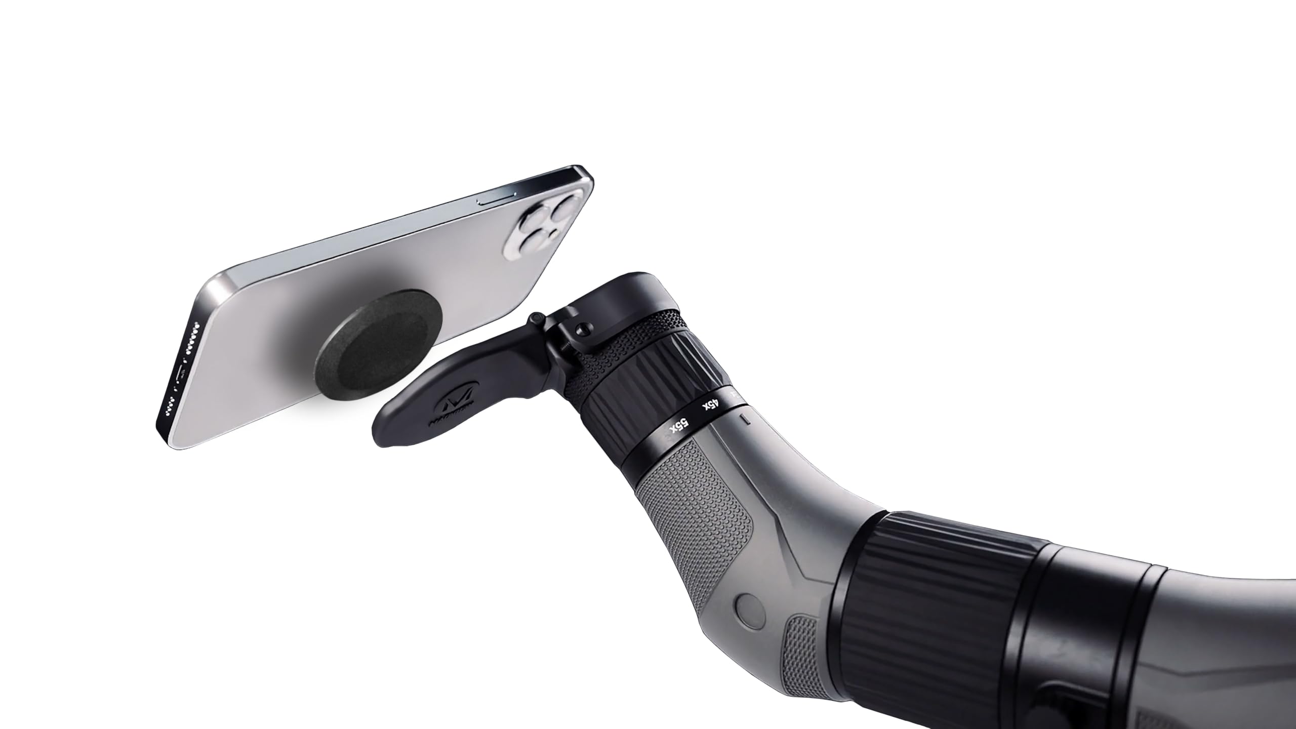 MAGVIEW S1-SYNC digiscoping setup ready for phone-to-scope imaging in the field