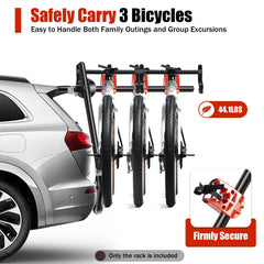 Mahugde trunk-mount bike rack during installation demonstrates quick setup.