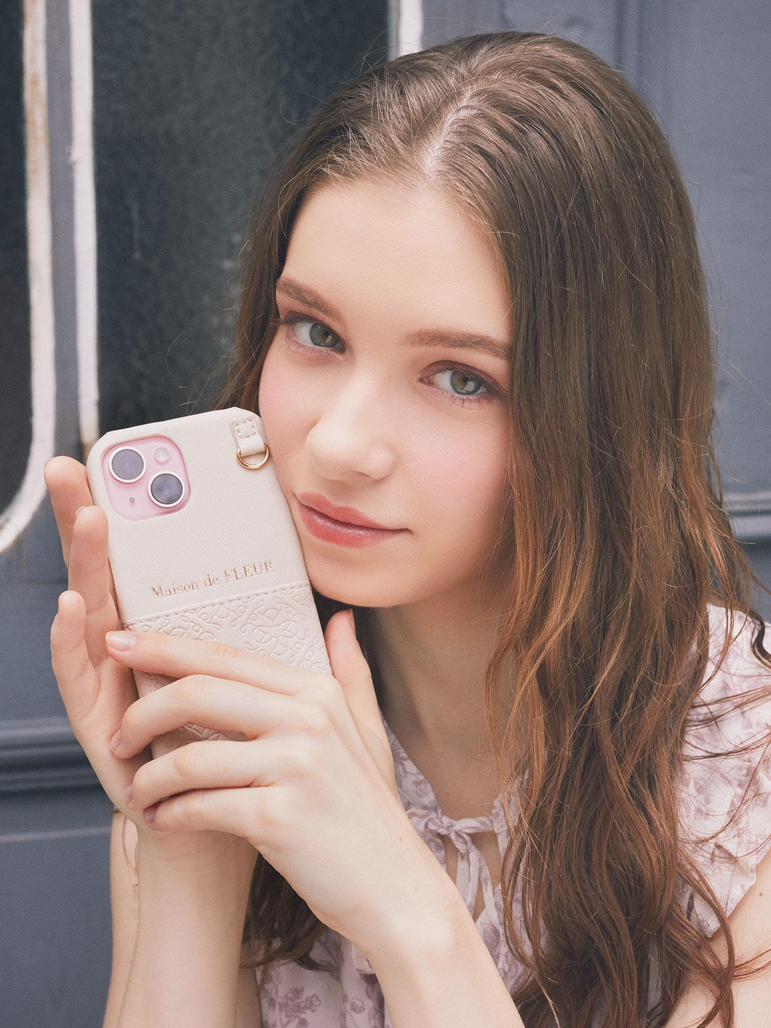 Maison de Fleur iPhone Case card pocket inside for quick outings.
