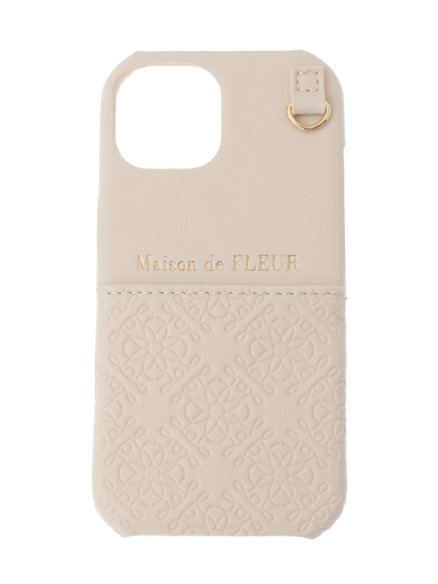 Maison de Fleur iPhone Case front view with Fleur Monogram pattern for elegant protection.