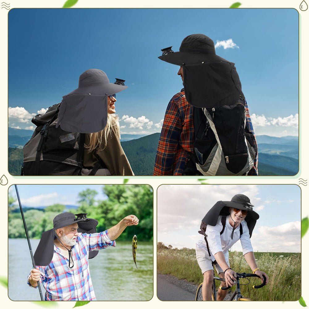 Outdoor use: hiking and fishing with Maiteenly solar fan hat