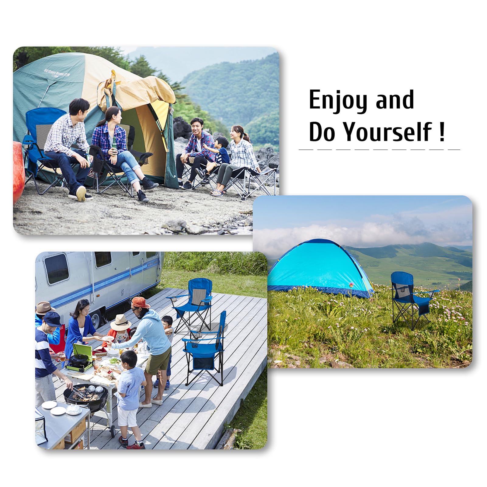 MaiuFun chair features double cup holders for beverages within reach.
