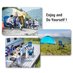 MaiuFun chair features double cup holders for beverages within reach.