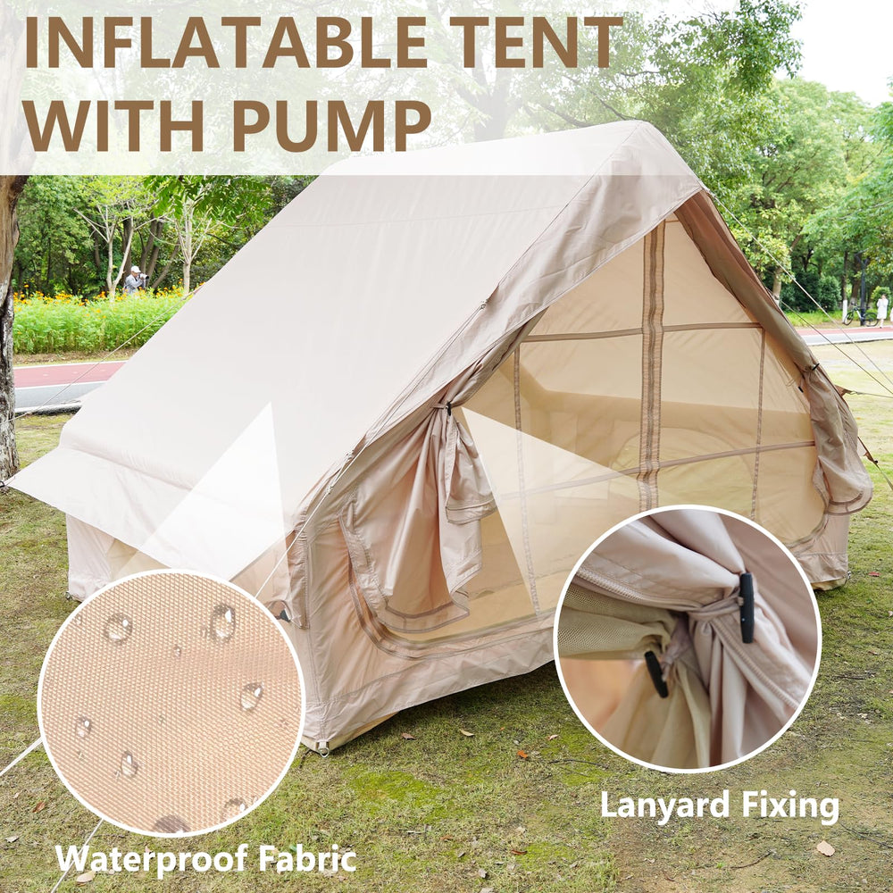 Majnesvon tent windproof skirt and reinforced corners for stability in wind.