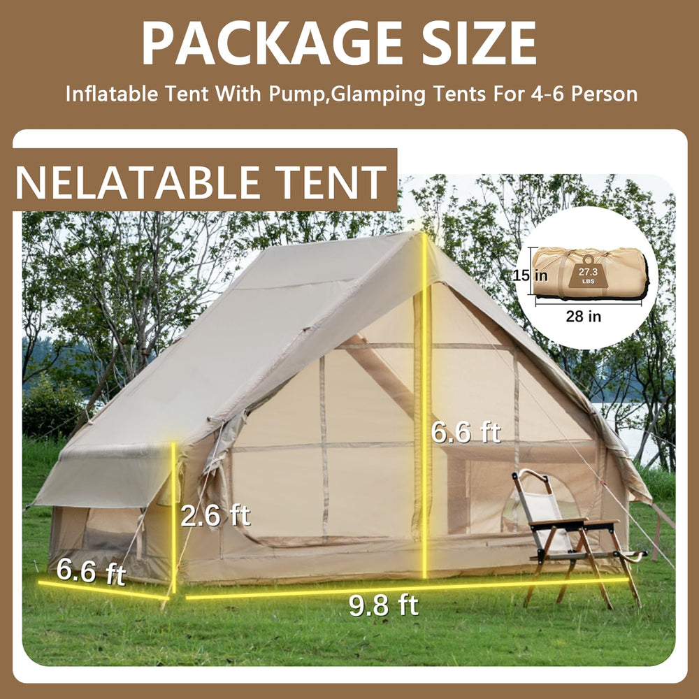 Majnesvon tent 12 mesh windows for improved airflow and condensation control.