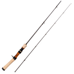 Major Craft FSG-B422UL trout rod close-up showing compact, comfortable grip for casting