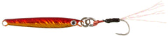 Major Craft Jig Jig Micro Slim JPMSL-1-5-3 red gold 0.06 oz, front view for ultra-light shore jigging