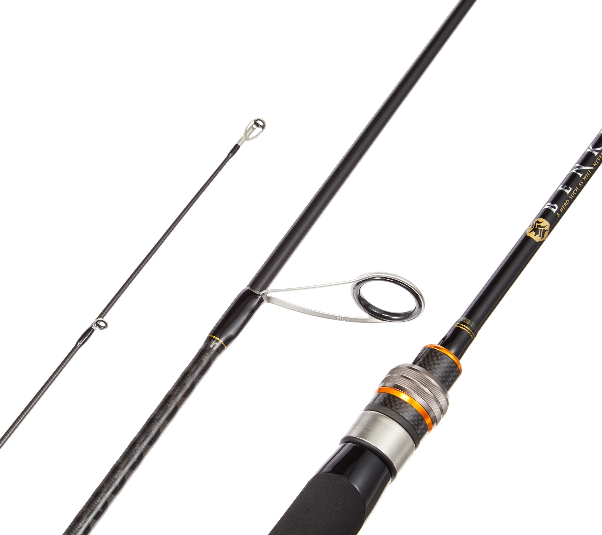 Major Craft BIC704H Benkei 38oz angled view reveals precise hook alignment for effective baiting.