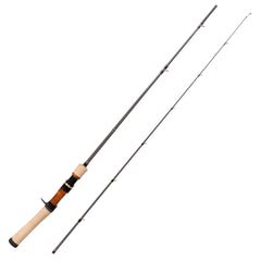 Major Craft FSG-B4102UL trout rod in action showcasing UD glass sensitivity for precise hook sets