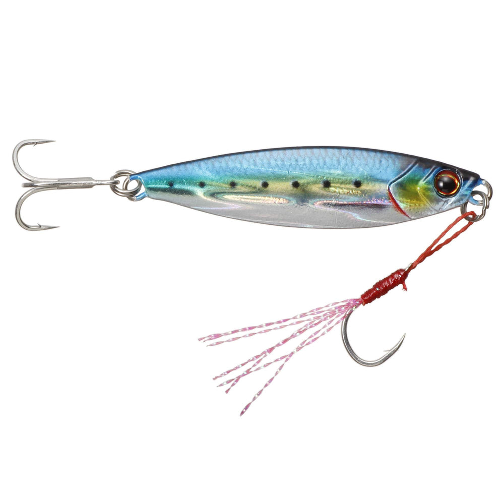 Front view of Majorcraft JPM-15L081LIVEKINIWASHIUV Jigpara Micro Livebait 15g