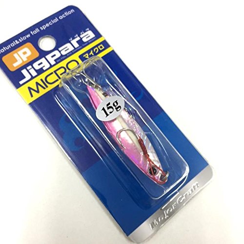 Major Craft JPM-3018GLOWPINK Jigpara Micro 3g rear-hook closeup for strong hook-set.