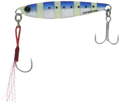 Major Craft Jigpara 40g Zebraiwashi front view for long casts
