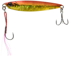 Major Craft Jigpara 40g front view highlighting compact profile for longer shore casts.