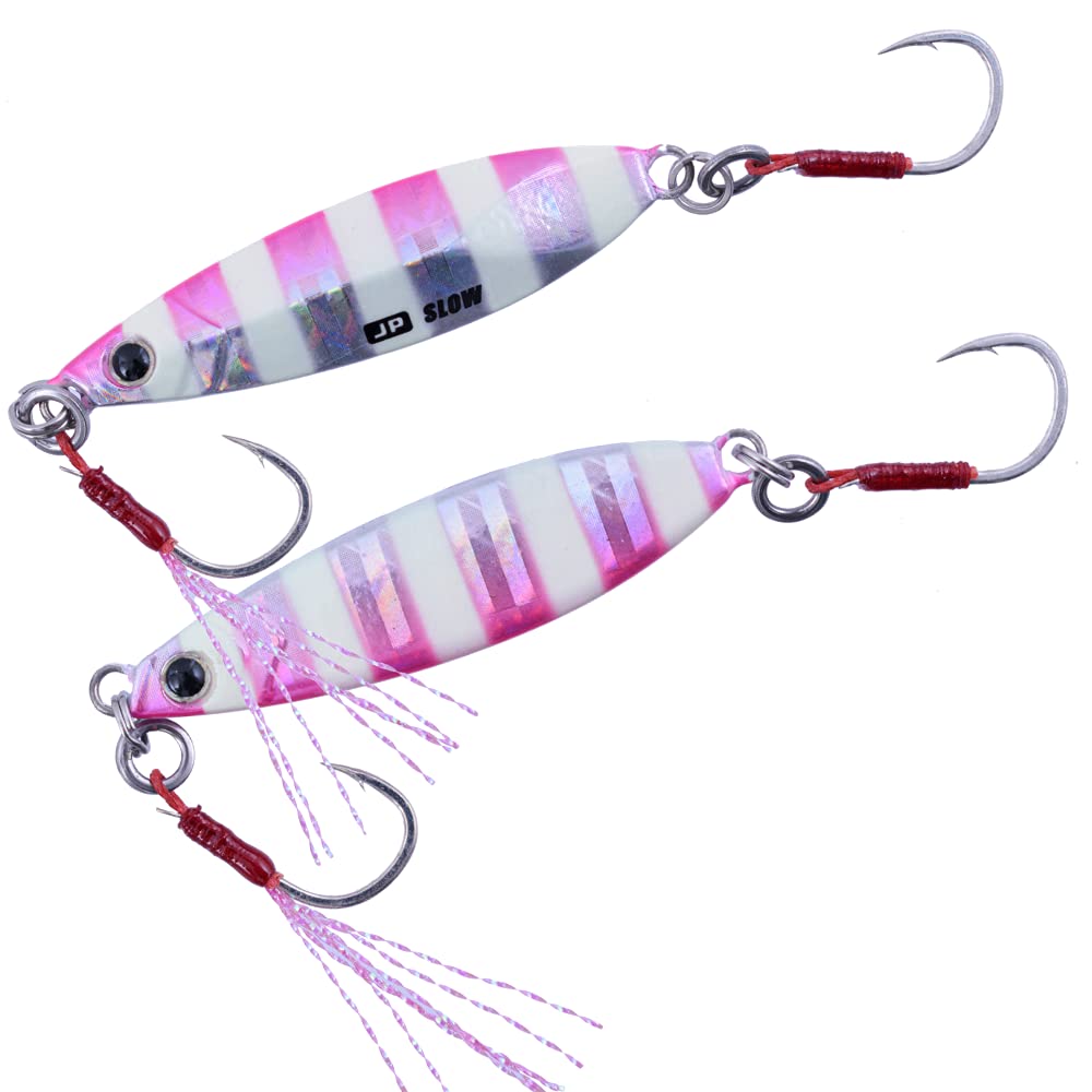 Major Craft JPSLOW-15026 Zebra Pink balanced profile aids stability during retrieves.