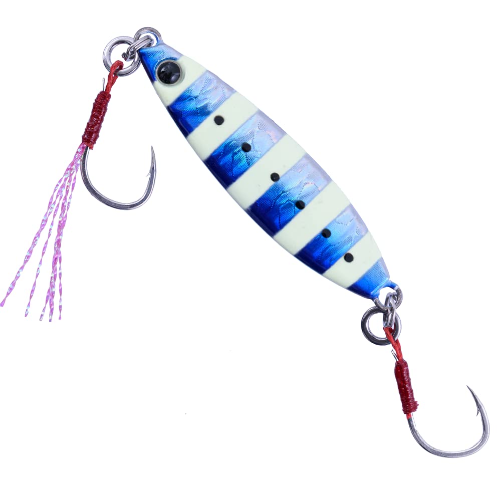 Major Craft JPSLOW-15026 Zebra Pink ready-to-use rig with multiple hooks.