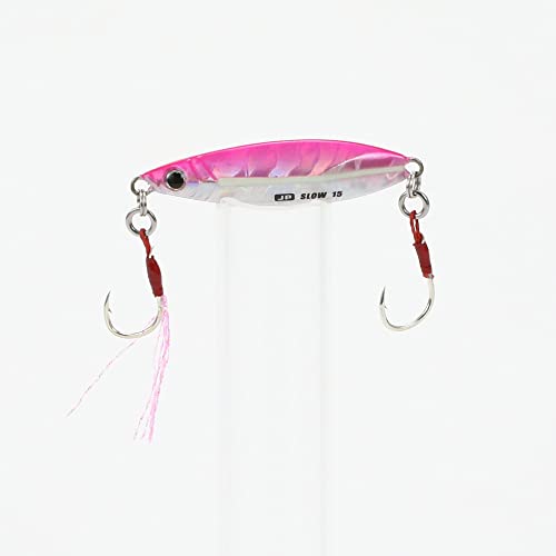 Major Craft JPSLOW-40018GLOWPINK glow pink finish boosts visibility in low light.