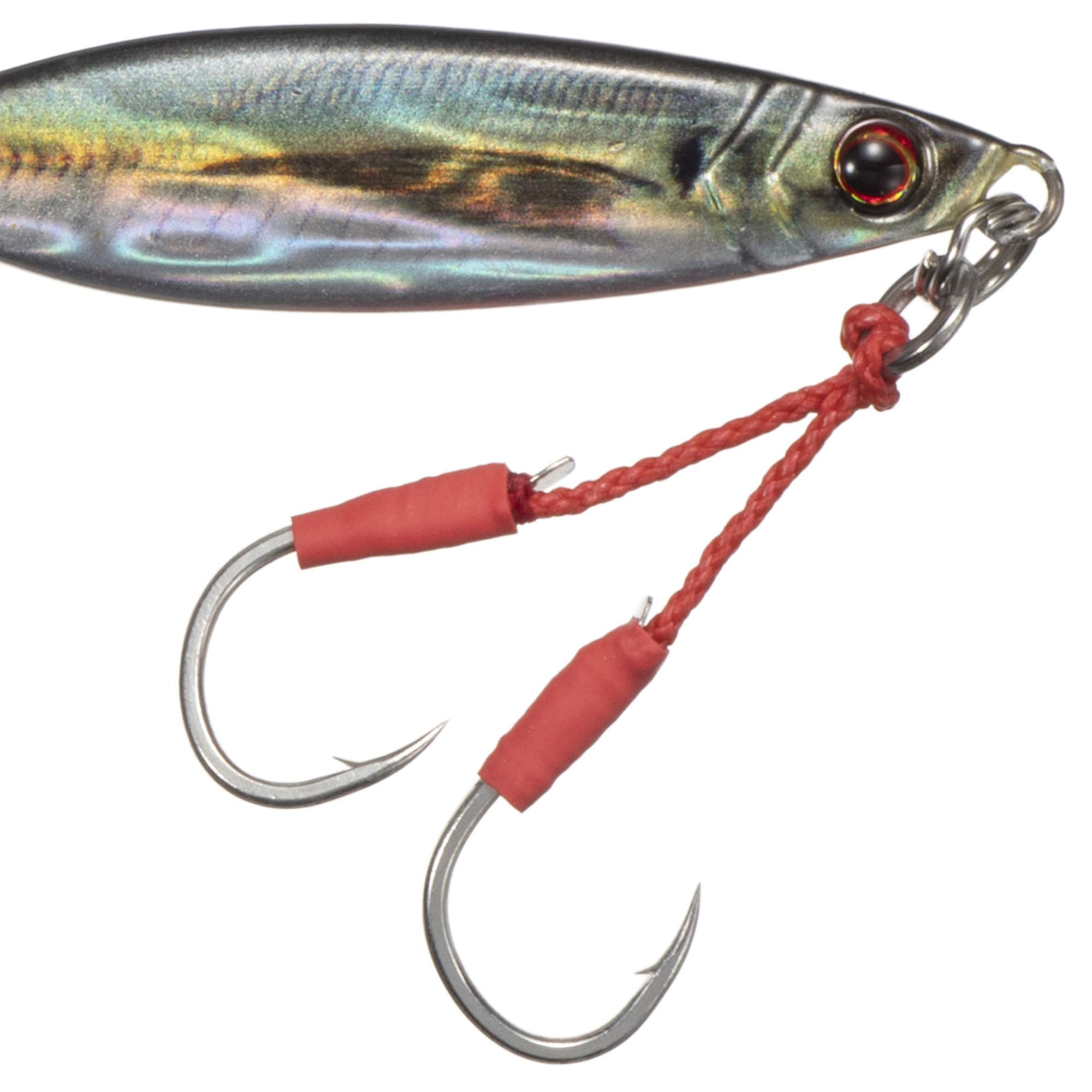 Major Craft Jigpara Slow Livebait 50g triple-hook assembly enhances lure setup