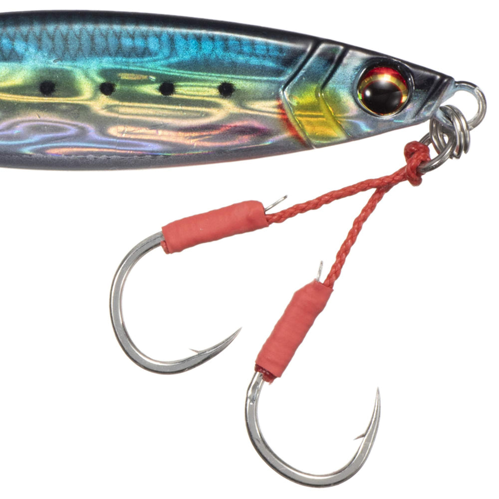 Major Craft JPSLOW-60L081LIVEKINIWASHIUV front assist hooks provide quick lure setup.