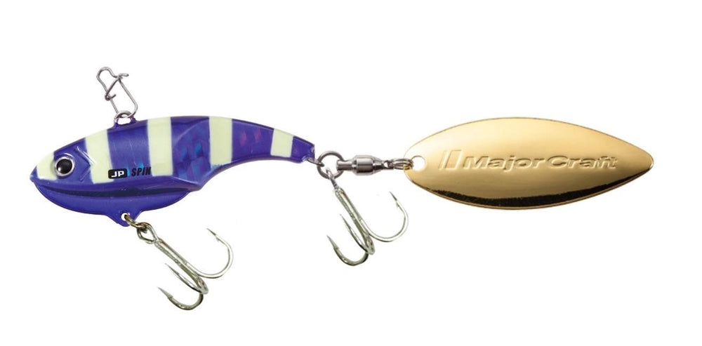 Major Craft JPSPIN-18024ZEBRAPURPLE lure ideal for daytime jigging and deep-water probing