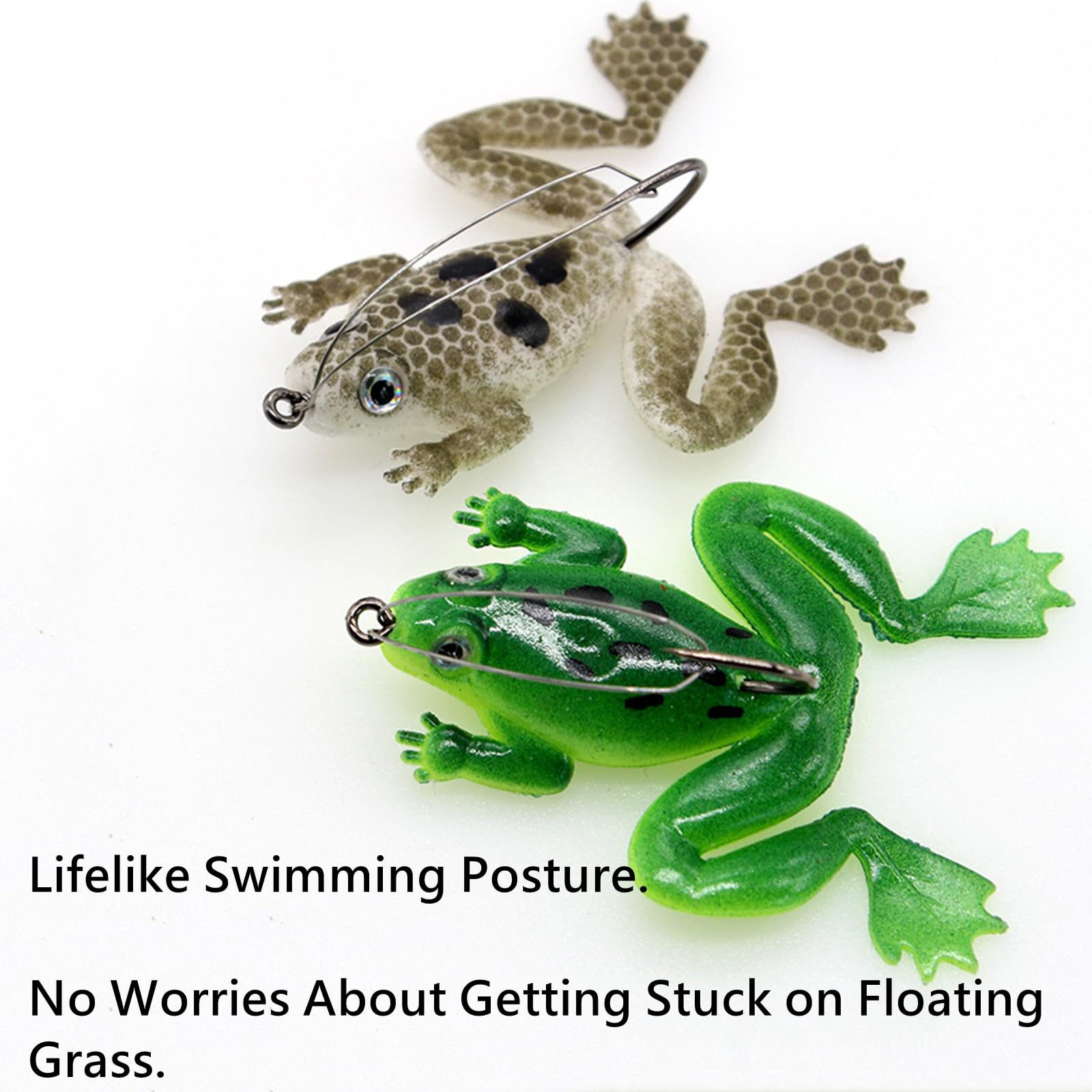 Malijnxin optimized-color frog lure increases water visibility for more strikes.