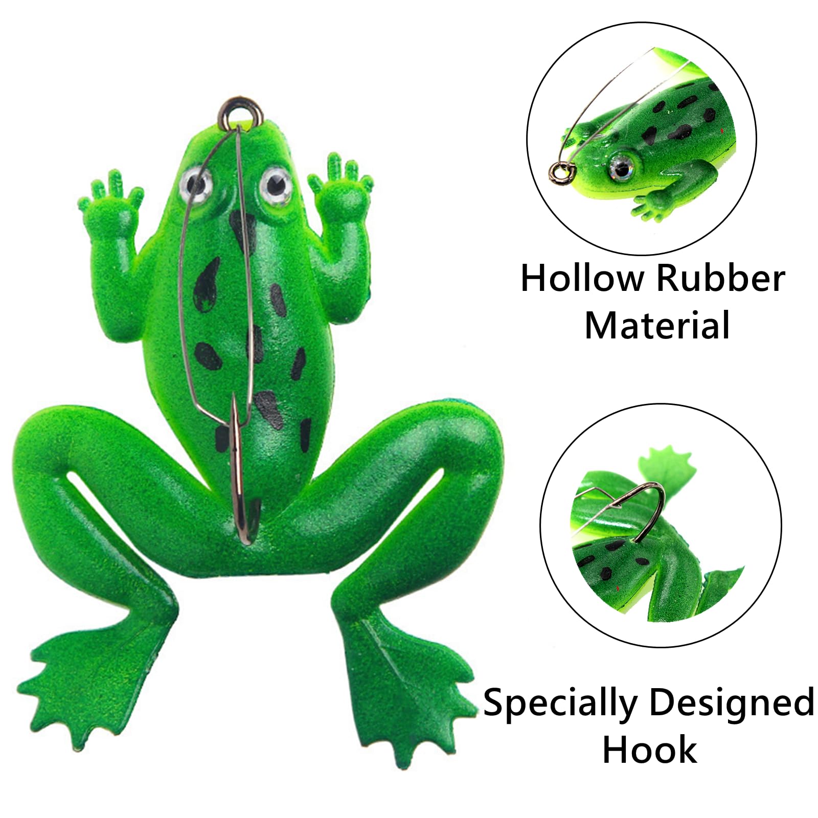 Malijnxin ultra-realistic frog lure mimics real swimming to entice wary bass.