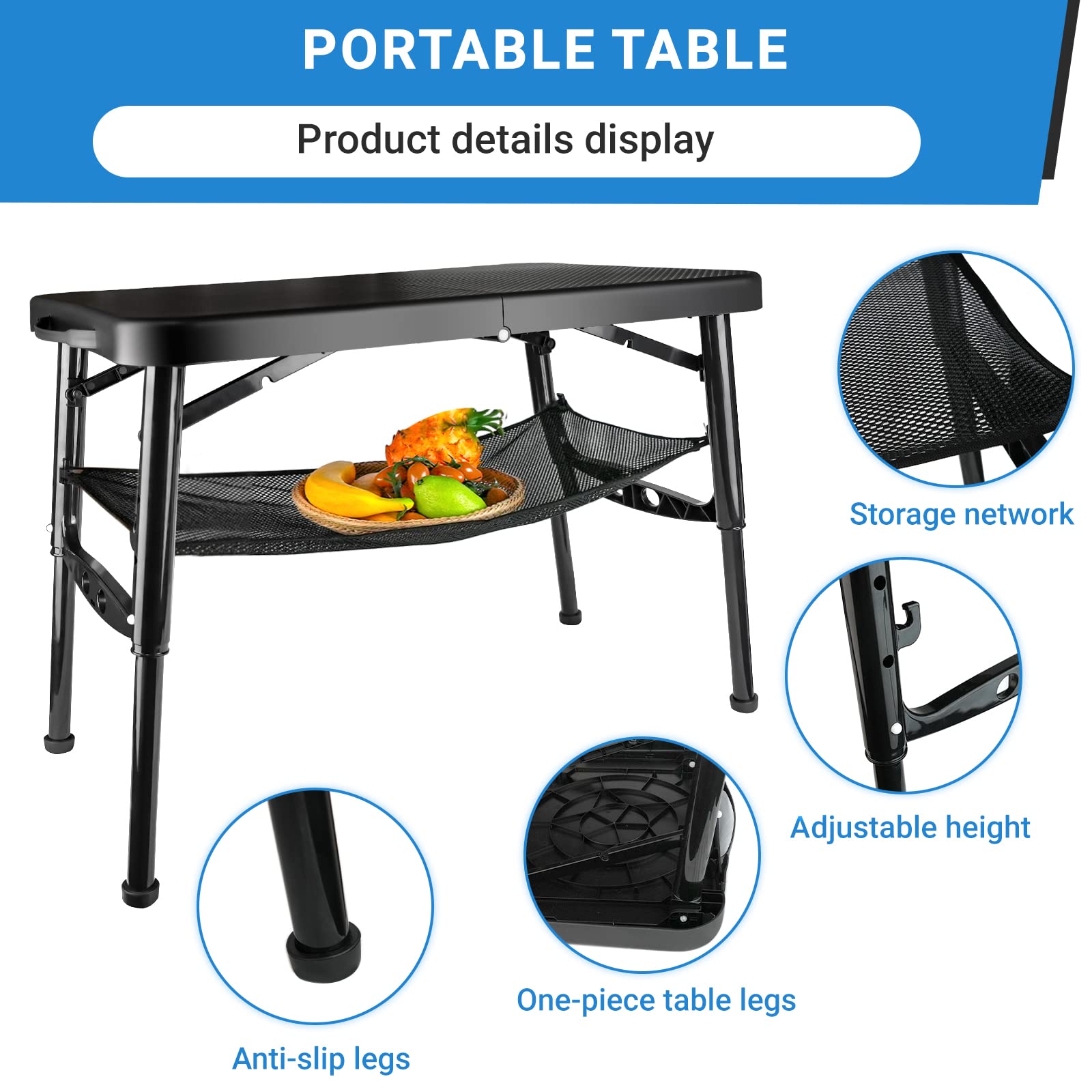 Maliven folding table height options enable versatile seating and use.