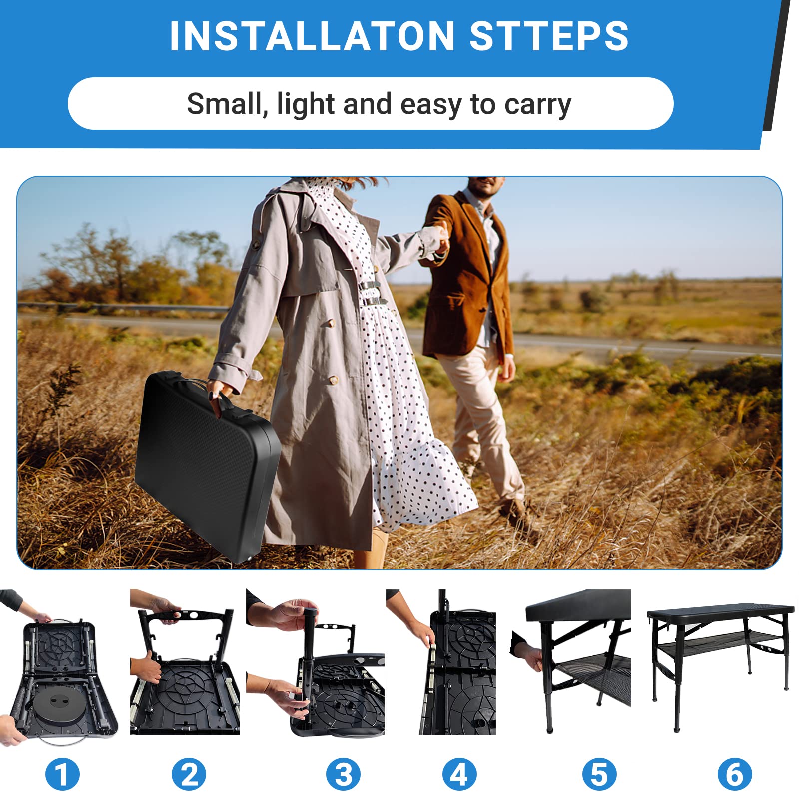 Maliven one-piece folding design allows immediate setup without assembly.