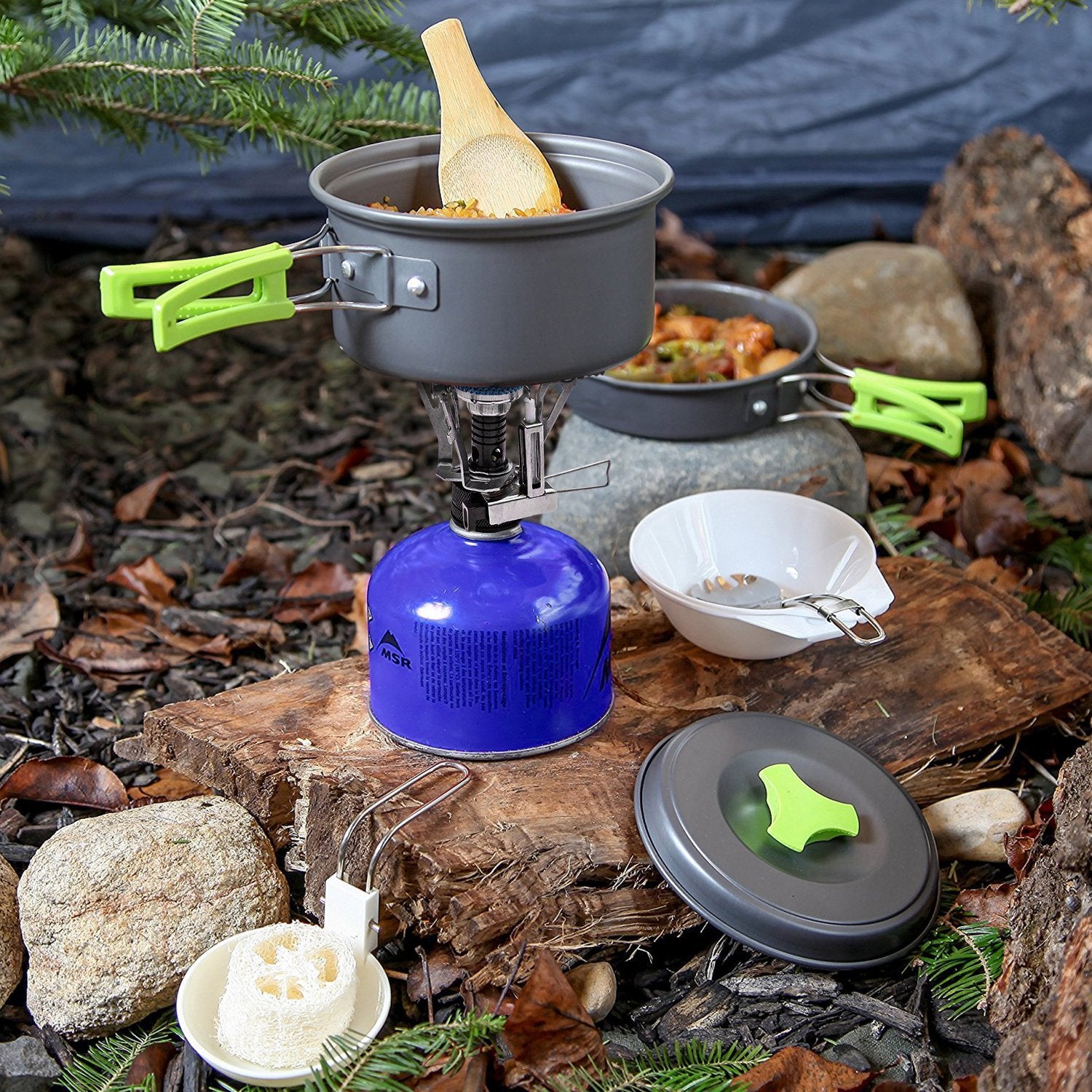 MalloMe hard anodized aluminum construction for durable outdoor cooking.