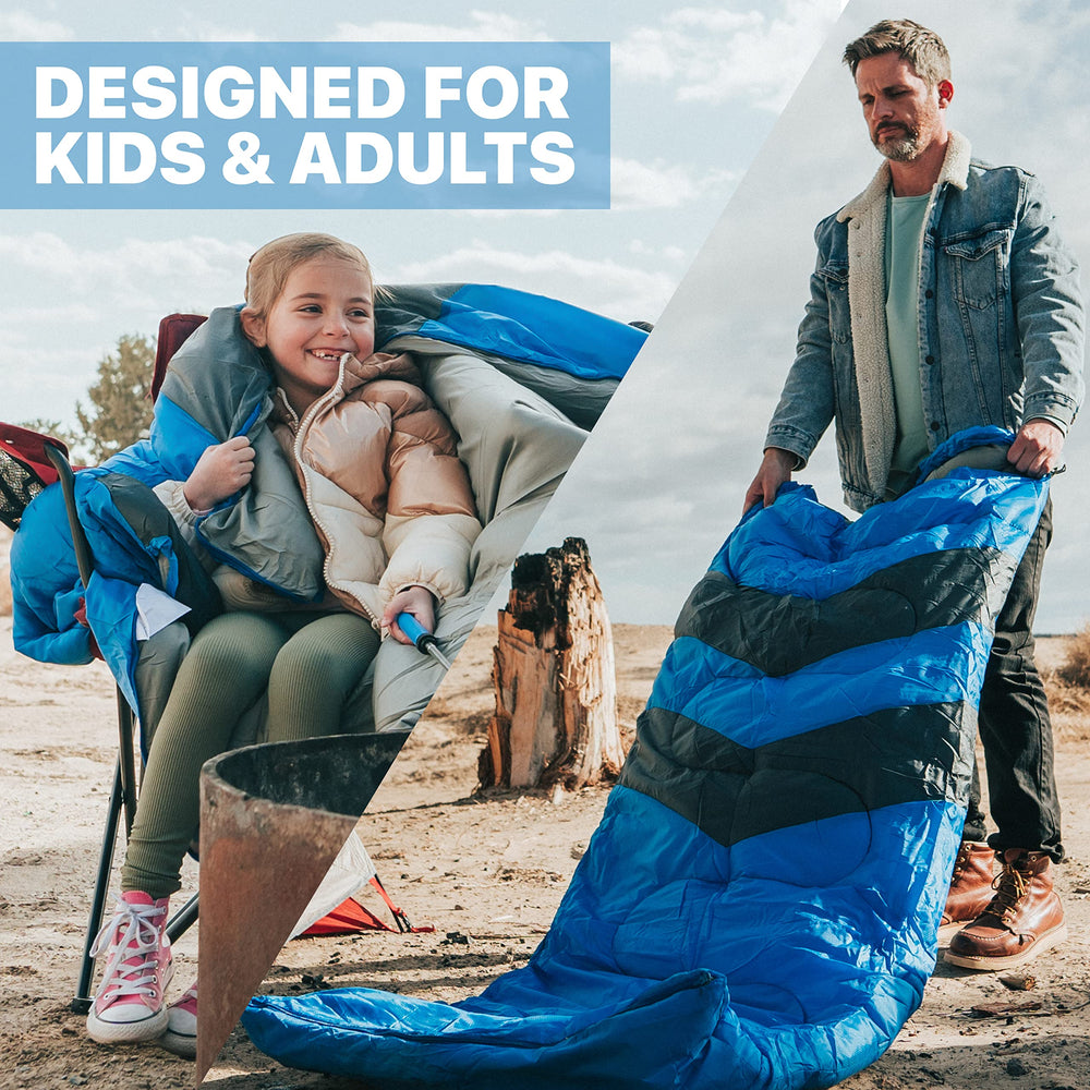 MalloMe sleeping bag hex-tech design helps prevent snagged zippers.