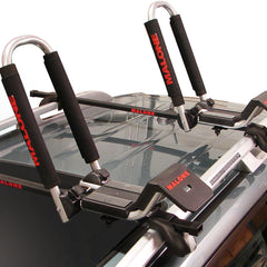Malone Downloader oversized padding protects kayak during transport.