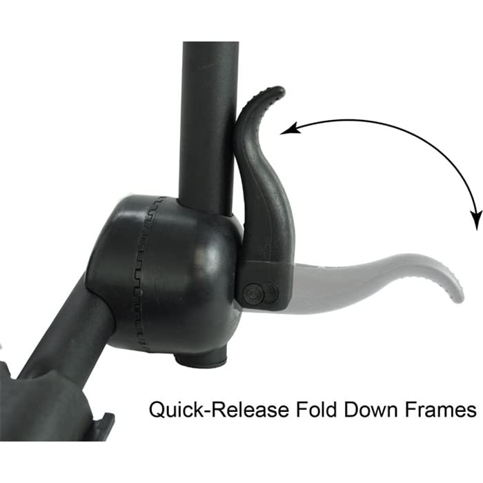 Folded Malone FoldAway J Kayak Carrier demonstrates compact storage form.