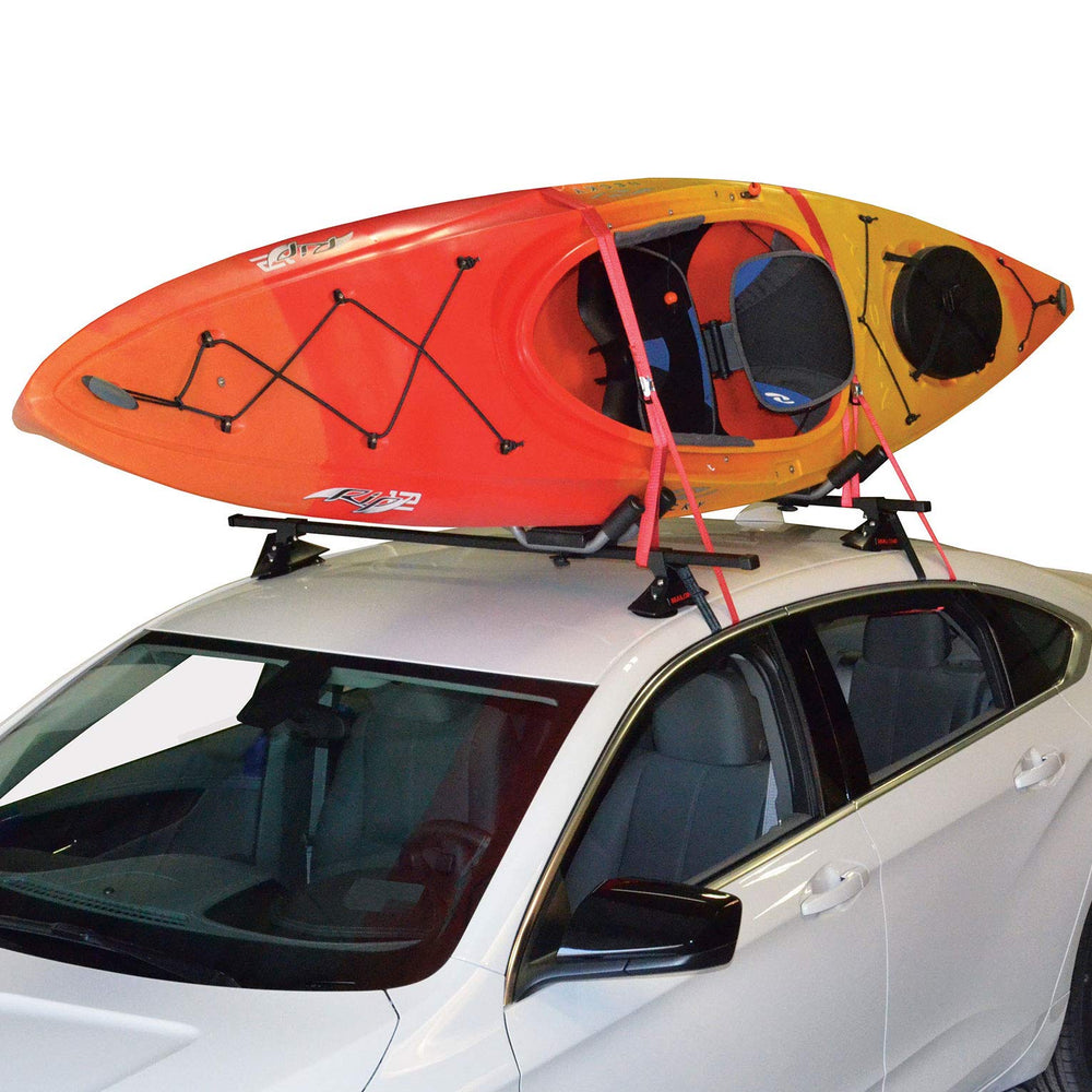 Malone VersaRail 135 lb load capacity supports bikes, kayaks, and cargo.