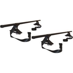 Malone VersaRail twin-cup vacuum towers secure mounting on a coated rail for bikes and boards.