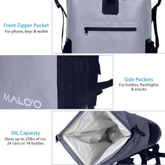Maloo DryCore outer shell close-up reveals rugged water resistant exterior