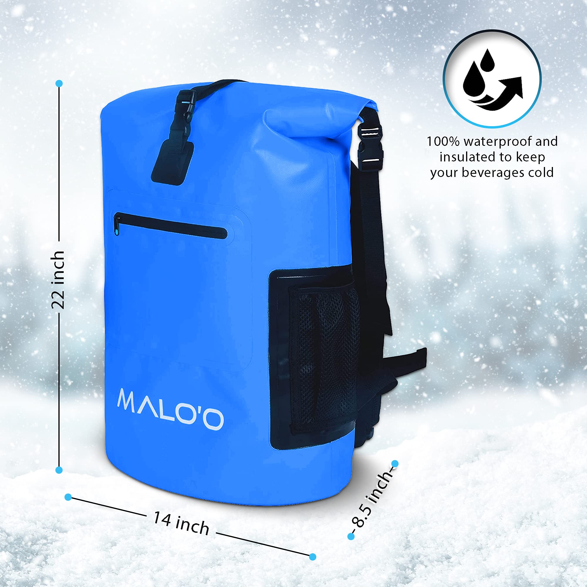 Malo'o DryCore outer shell shows rugged durability for all-terrain use.