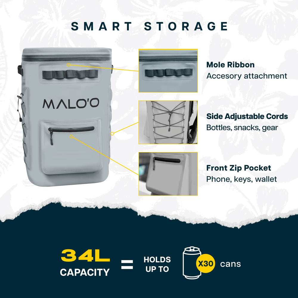 Malo'o Pro Adventure showcases thirty-can capacity for camping trips