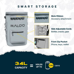 Malo'o Pro Adventure showcases thirty-can capacity for camping trips