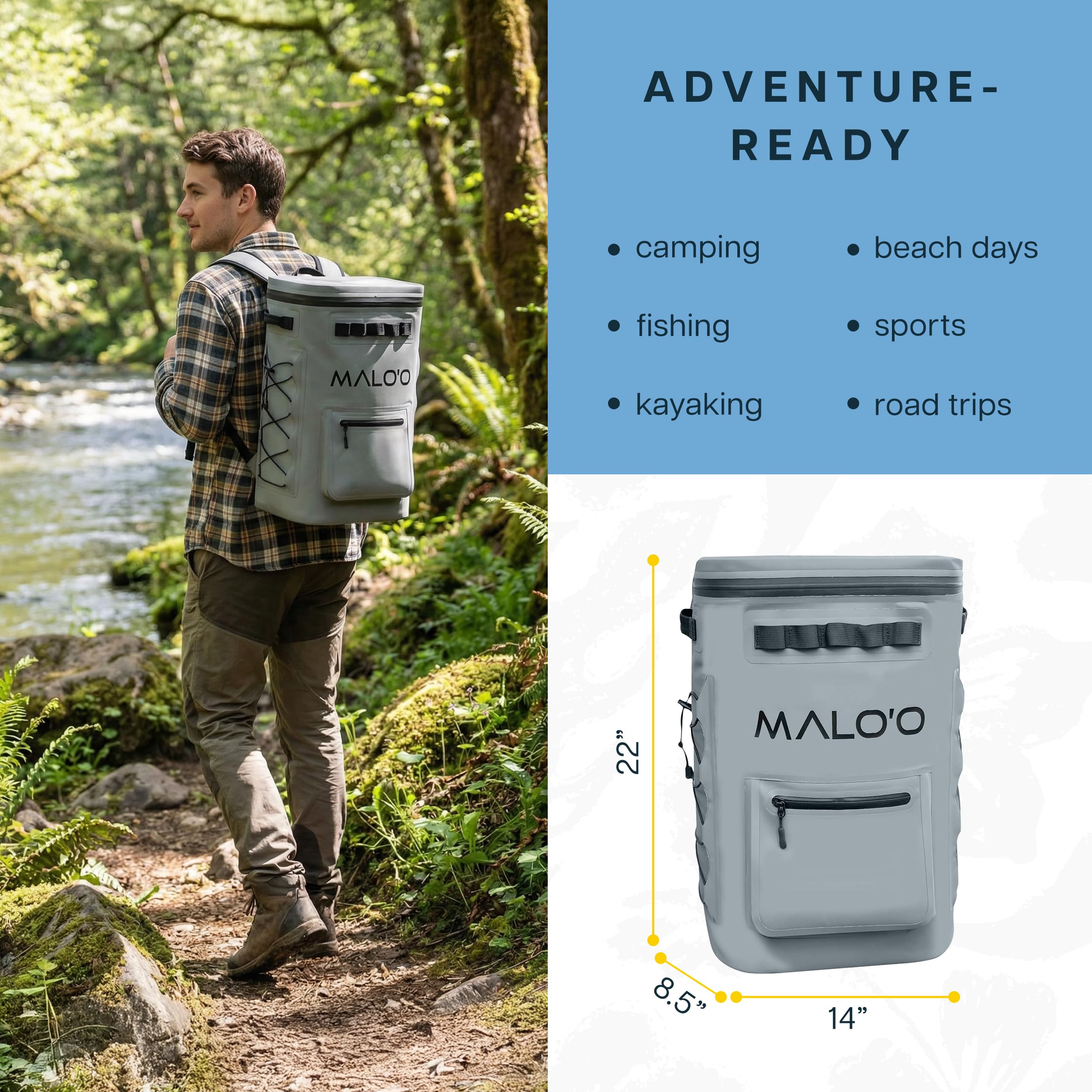 Exterior pockets on Malo'o Pro Adventure provide quick access to gear