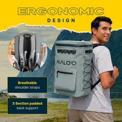Leakproof interior liner of Malo'o Pro Adventure for quick, mess-free cleanup